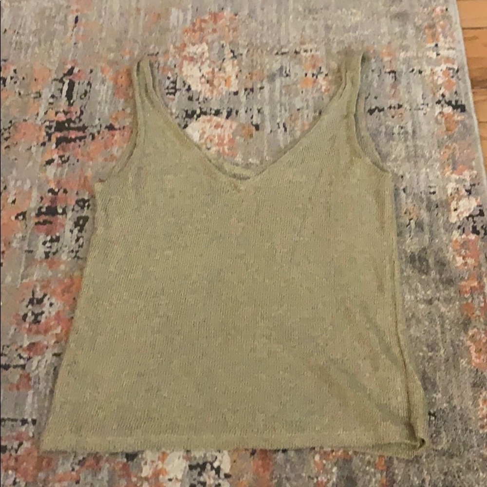 Gold knit tank